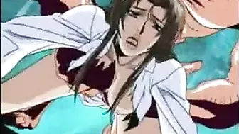 Demon and Pound this Sexy Hentai Woman's Juicy Pussy Lips!