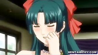 Busty Hentai Maids in Group Oral Sex and Facial Cumshot