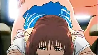 Hentai Coed Gets Ass Injection and Assfucked on Train Ride