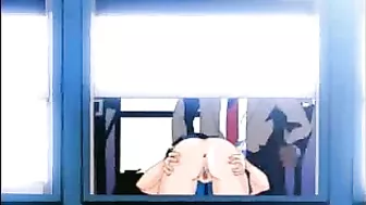 Hentai Coed Gets Ass Injection and Assfucked on Train Ride