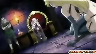 Tentacle Drilling Orgy with Blonde Hentai Goddess