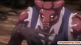 Tentacle-Drilling Porn Video Featuring Pregnant Hentai with Massive Boobs