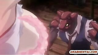 Tentacle-Drilling Porn Video Featuring Pregnant Hentai with Massive Boobs