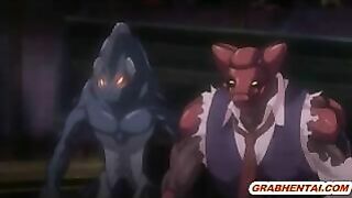 Tentacle-Drilling Porn Video Featuring Pregnant Hentai with Massive Boobs