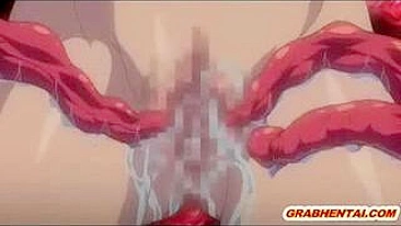 Tentacle-Drilling Porn Video Featuring Pregnant Hentai with Massive Boobs