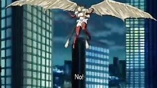Tentacle Monster Bat Drills Hentai Porn Star's Huge Boobs and All Holes