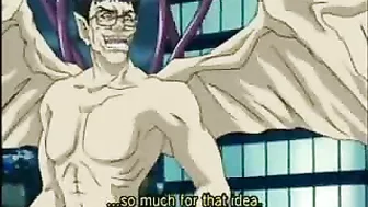 Tentacle Monster Bat Drills Hentai Porn Star's Huge Boobs and All Holes