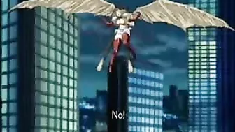 Tentacle Monster Bat Drills Hentai Porn Star's Huge Boobs and All Holes