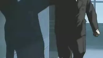 Bound and ready for action, this kinky hentai slave receives a double dose of pleasure from her shemale lover.