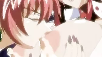 Unchain the kinky hentai nurse's mouth and her massive tits explode with injected cum!