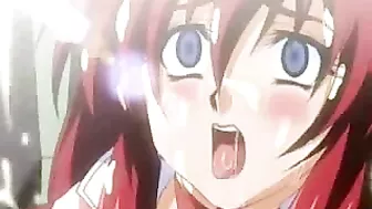 Unchain the kinky hentai nurse's mouth and her massive tits explode with injected cum!