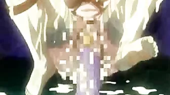 Unchain the kinky hentai nurse's mouth and her massive tits explode with injected cum!