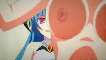 Busty Anime Hentai Girl Gets Hard Fucked Wet Pussy by Shemale in Front of Friend