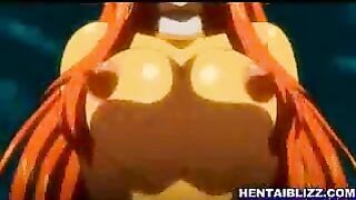 Red-haired Hentai Babe Gets Fucked Hard in the Dungeon