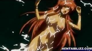 Red-haired Hentai Babe Gets Fucked Hard in the Dungeon