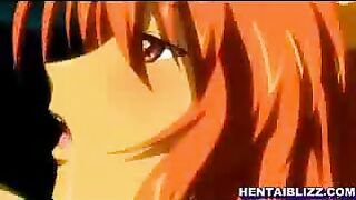Red-haired Hentai Babe Gets Fucked Hard in the Dungeon