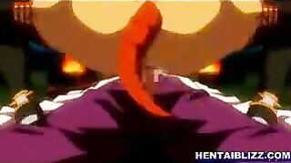 Red-haired Hentai Babe Gets Fucked Hard in the Dungeon