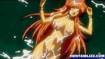 Red-haired Hentai Babe Gets Fucked Hard in the Dungeon