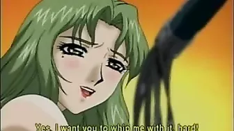 Hentai Slave Kneels and Licks Master's Leg in Chains