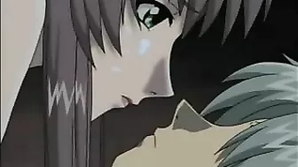 Hentai Slave Kneels and Licks Master's Leg in Chains