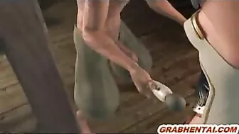 Bound and Banged by Monstrous Dildos - Exclusive Hentai Video!