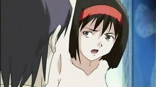 Bound Hentai beauty enjoys intimate touching and teasing