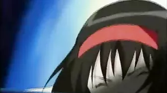 Bound Hentai beauty enjoys intimate touching and teasing