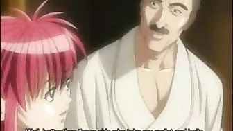 Hentai babe enjoys intense pussy licking and deep dildo action