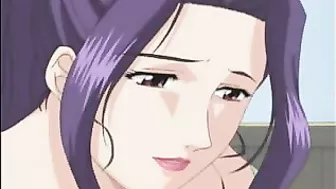 Horny hentai slut eagerly swallows a massive cumload