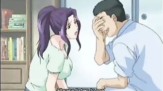 Horny hentai slut eagerly swallows a massive cumload