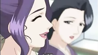 Horny hentai slut eagerly swallows a massive cumload