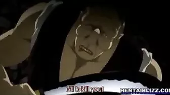 BDSM Bondage Hentai Cutie with Big Tits Gets Gangbanged by Bandits in Front of Boyfriend