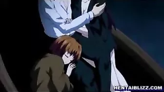 BDSM Bondage Hentai Cutie with Big Tits Gets Gangbanged by Bandits in Front of Boyfriend