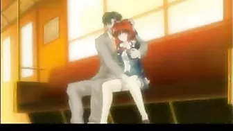 Sexy Hentai Coed Gets Fingered Wet and Wild on the Train