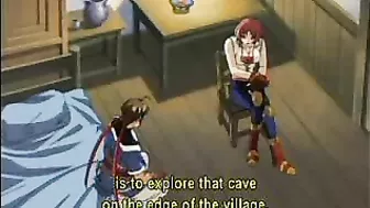 as our seductive hentai redhead with luscious breasts introduces this eager young man to the pleasures of pussy for the first time.