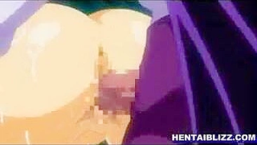 Hentai Threesome Fucking and Cum Flood - Big Boobs Galore!