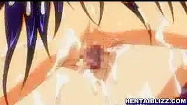 Hentai Threesome Fucking and Cum Flood - Big Boobs Galore!