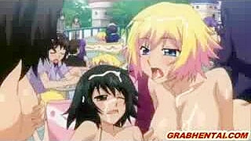 Hentai Girls' Wild Public Sex Party