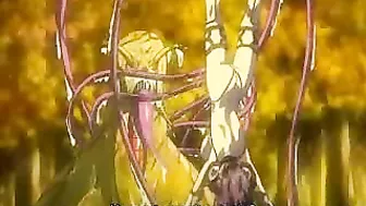 Tentacle Fucking of a Trapped Hentai Chick with Huge Boobs