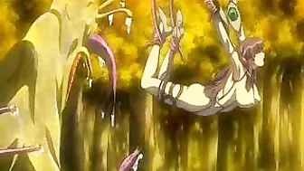 Tentacle Fucking of a Trapped Hentai Chick with Huge Boobs