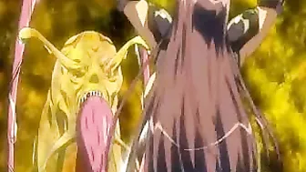 Tentacle Fucking of a Trapped Hentai Chick with Huge Boobs