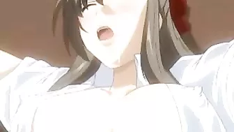 Bound and Gagged Hentai with Muzzle Gets Ass Fucked and Cums Shit