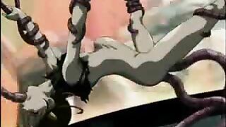 Adorable Anime Girl Gets Tentacle-Fucked in Painful Pleasure