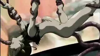 Adorable Anime Girl Gets Tentacle-Fucked in Painful Pleasure