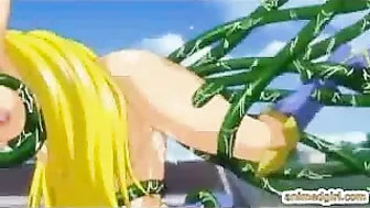 Hentai Princess gets ravaged by tentacles in her every orifice