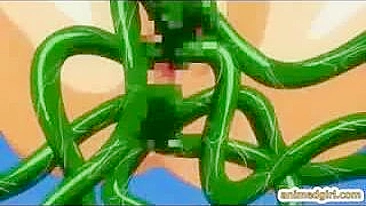 Hentai Princess gets ravaged by tentacles in her every orifice
