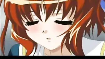 Public Train Bukkake with Busty Hentai Coed