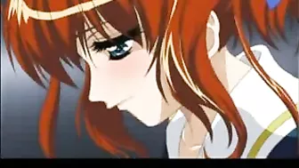 Public Train Bukkake with Busty Hentai Coed