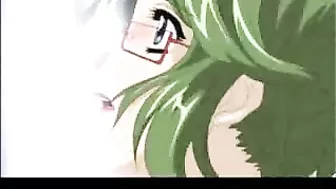 Public Train Bukkake with Busty Hentai Coed