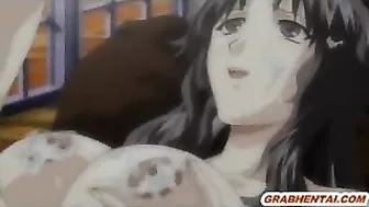 Japanese hentai shemales take on hard anal sex in front of their classmates!